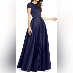 Leena Mac Duggal cap sleeve gown
